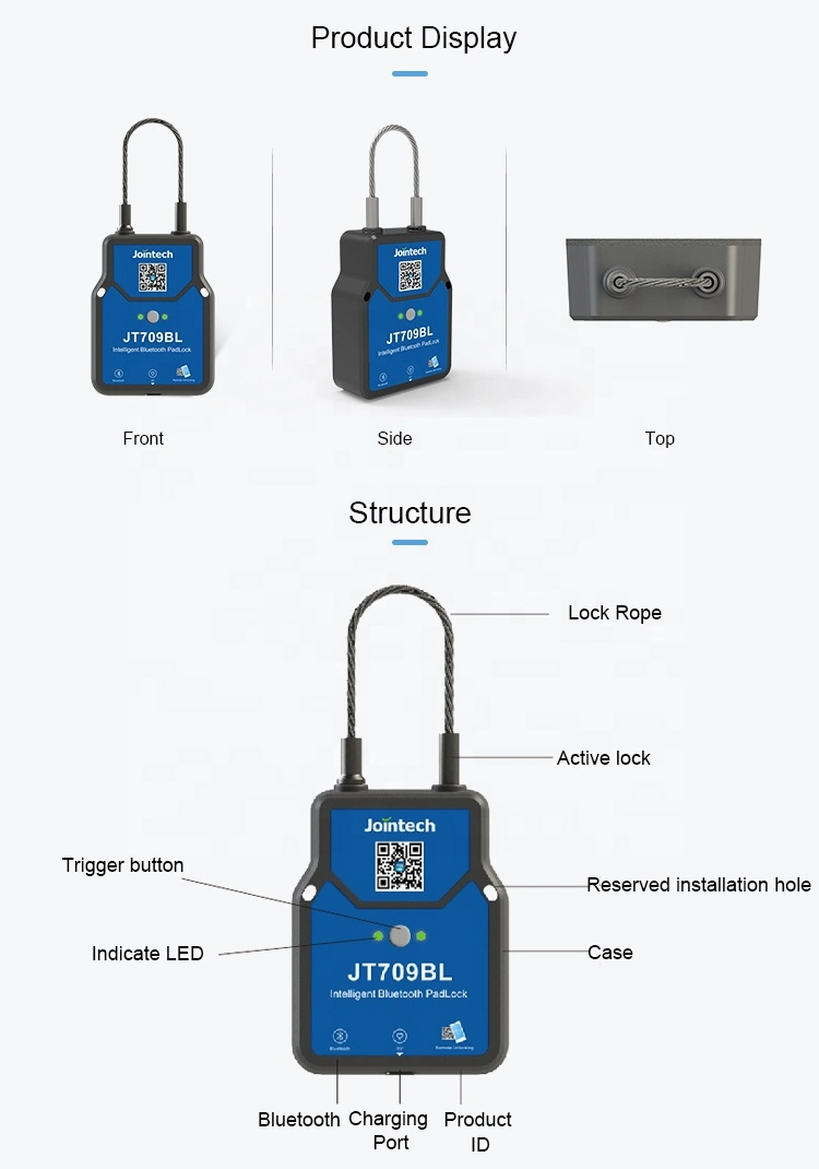 Jointech Jt709bl Asset Truck Transportation GPS Tracker Electronic GPS Tracking Device Container Seal Trailer GPS Padlock Safe Lock