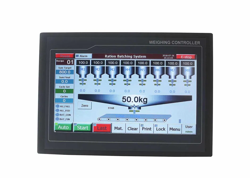 Supmeter Industrial Weighing Indicator Controller, TFT - Touch Ration Batch Weighing System Controller Bst106-M10[Eb]