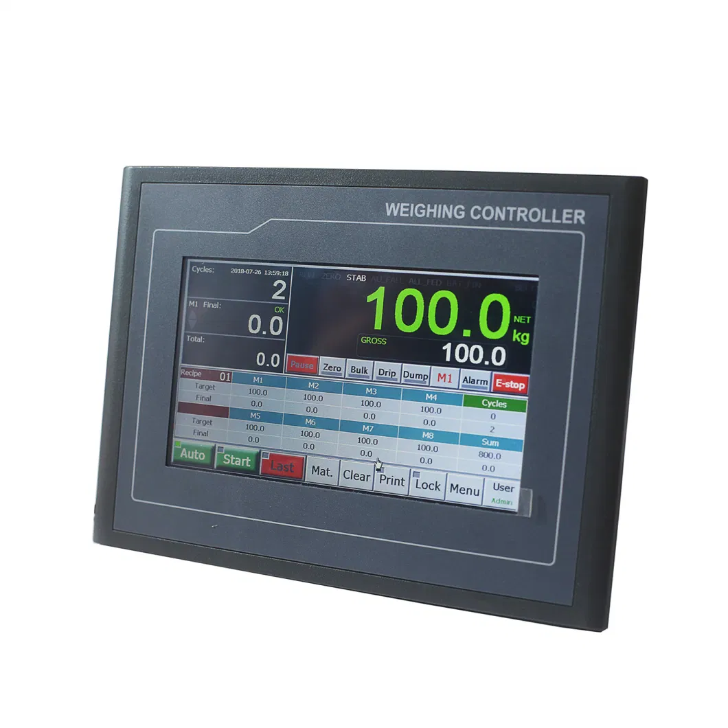 Supmeter Industrial Weighing Indicator Controller, TFT - Touch Ration Batch Weighing System Controller Bst106-M10[Eb]